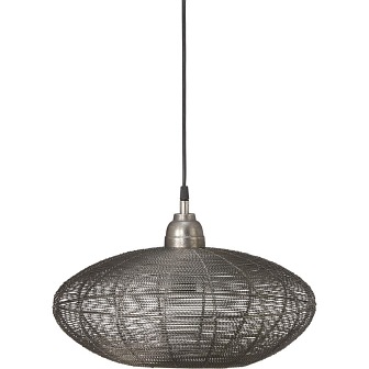 Industrialna lampa wisząca z drutu Belize srebrna